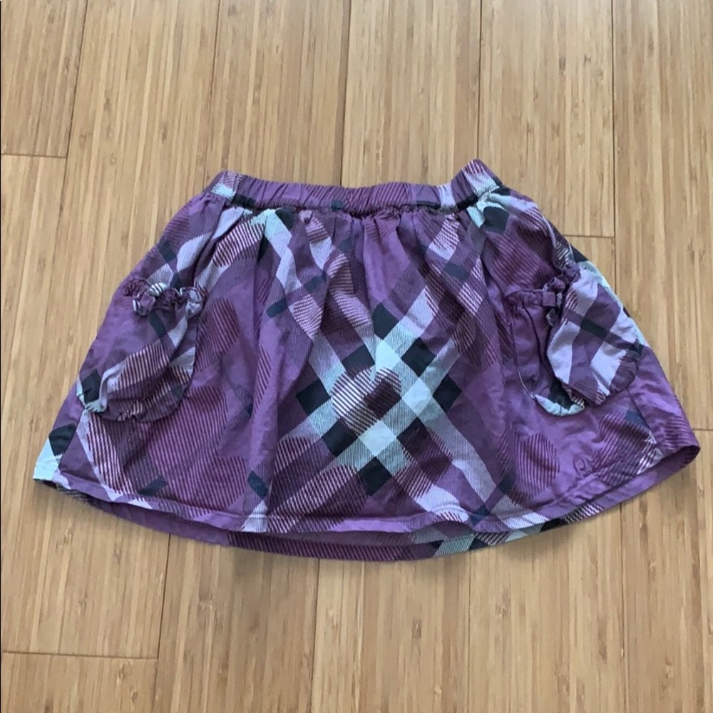 Authentic Burberry Girls Purple Skirt sz 12M/80cm